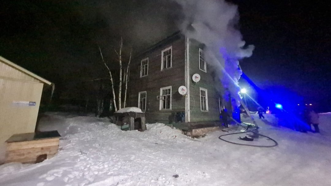 Пожар в многоквартирном жилом доме с. Усинск